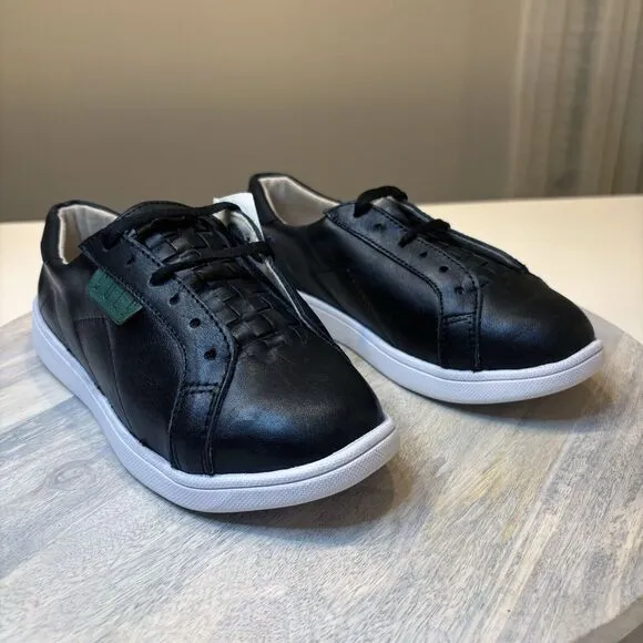 NEW Sols Women's Black Leather Memory Foam‎ Bety Tennis Sneakers Shoes Size 7