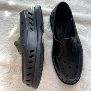 new sperry black a/o float flooded slip on shoes size 7