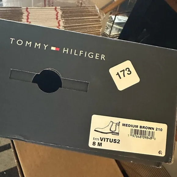 NEW Tommy Hilfiger Men’s Vitus Boot in Cognac, Size EU 41/US 8