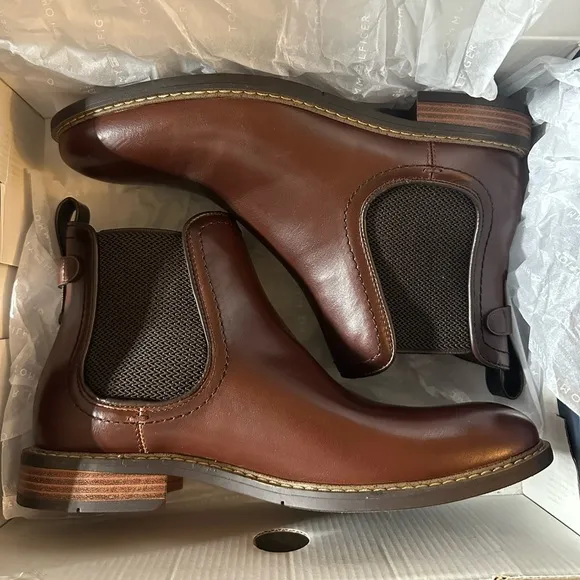NEW Tommy Hilfiger Men’s Vitus Boot in Cognac, Size EU 41/US 8