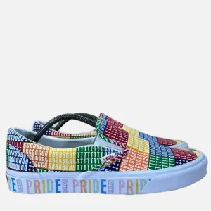NEW Vans Classic Rainbow Pride LGBTQ Mens Size 11.5 Slip On Shoes Multicolor