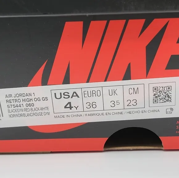 NEW Youth 4 | Women 5.5 Jordan 1 High Black Satin - 575441-060