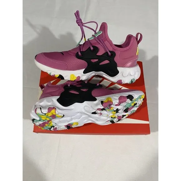 New Youth Size 5Y Pink Nike React Presto MC (GS) Running Shoes CD8138 600