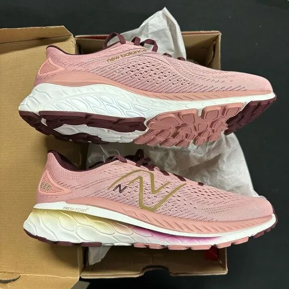 New New Balance Fresh Foam x 860v13 Pink Purple Running Shoes Sneakers 10.5 Wide