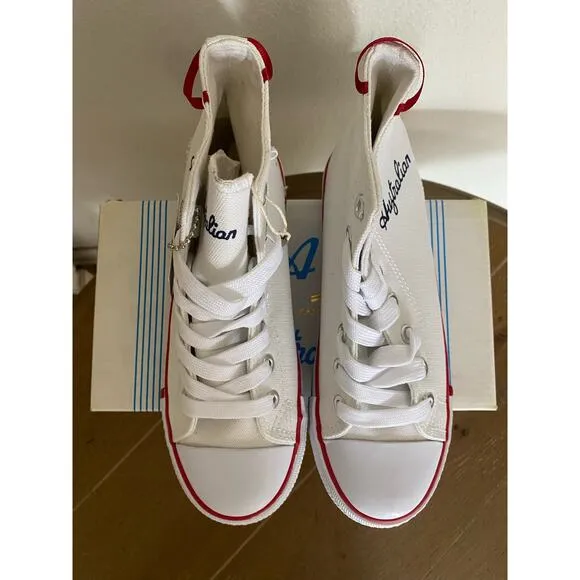 NIB Australia, kids, white hightop, gym shoes, size 34