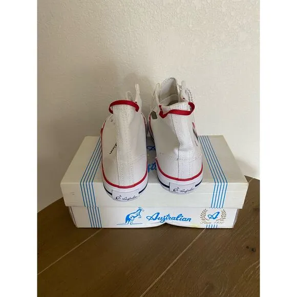 NIB Australia, kids, white hightop, gym shoes, size 34