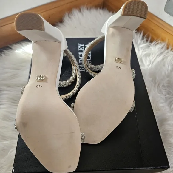 NIB* Badgley Mischka 'Fenix' Braided Rhinestone Block Heels, 6.5