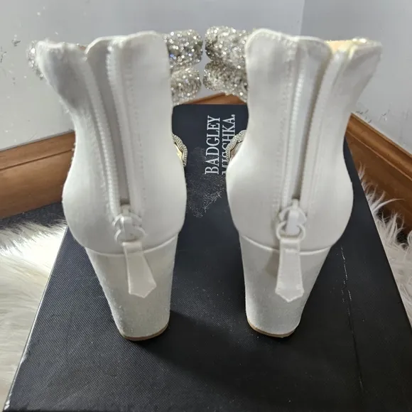 NIB* Badgley Mischka 'Fenix' Braided Rhinestone Block Heels, 6.5