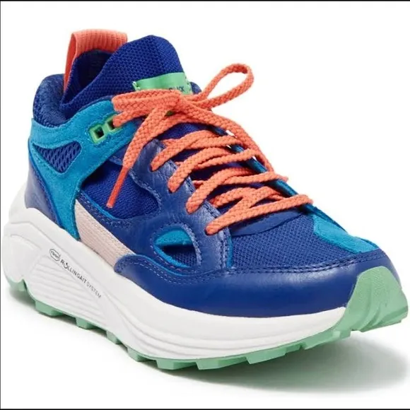 NIB Brandblack Aura 421BB Athletic Sneaker Running Shoes Blue Orange 8 39
