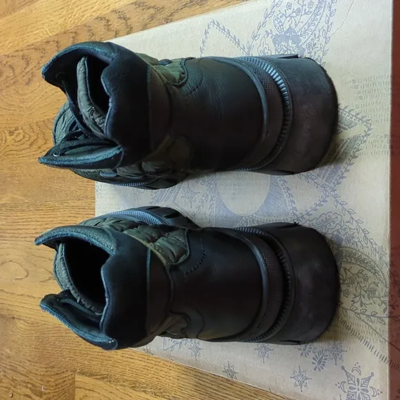 NIB Free People Dawn Quilted Ankle Hiking Boots In Spruce Green Women's Size 8