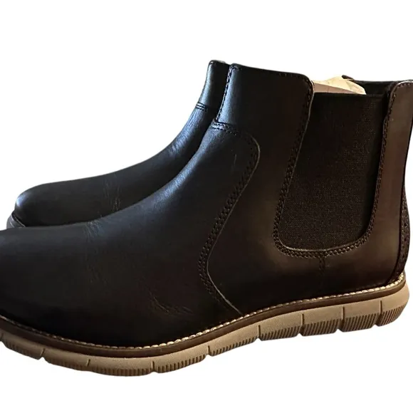 NIB Johnston &amp; Murphy Big Kid Holden Chelsea Boot- Black Leather $79, 5 M