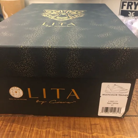 NIB Lita by Ciara Multicolor Trainers in Red White &amp; Tan RARE PAIR - Size 41/ 10