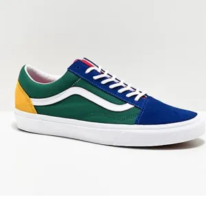 Nib Vans Old Skool Yacht Club Blue, Green, Yellow &amp; Red Skate Shoes