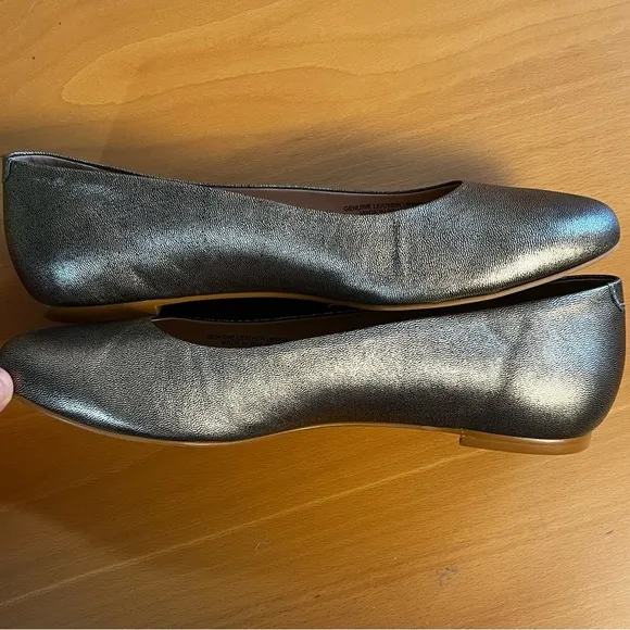 NIB Walking Cradles Gold Leather Bronwyn Flats sz 10W