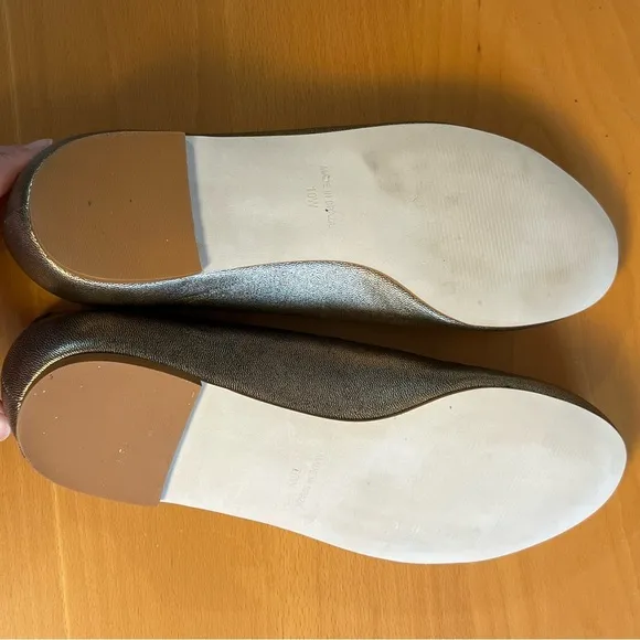 NIB Walking Cradles Gold Leather Bronwyn Flats sz 10W