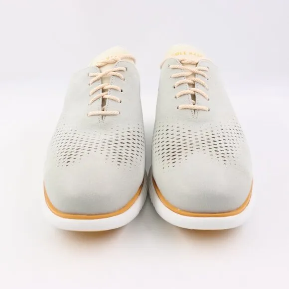 NIDB Cole Haan 2.ZEROGRAND Laser Wingtip Lined Oxfords in Oyster Mushroom US 8.5