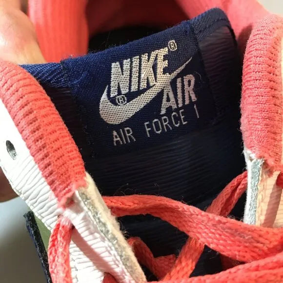 Nike 13 Air Force 1 Low ID By You Blue Green Salmon Gym Shoes Sneakers