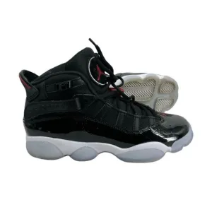 Nike 6 Rings Black sneakers 6 Youth Basketball shoes black gym red 323419-064
