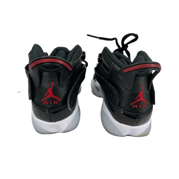 Nike 6 Rings Black sneakers 6 Youth Basketball shoes black gym red 323419-064