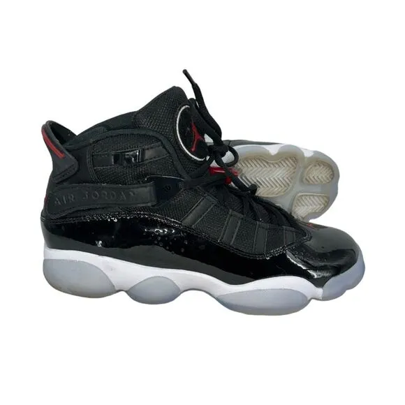 Nike 6 Rings Black sneakers 6 Youth Basketball shoes black gym red 323419-064