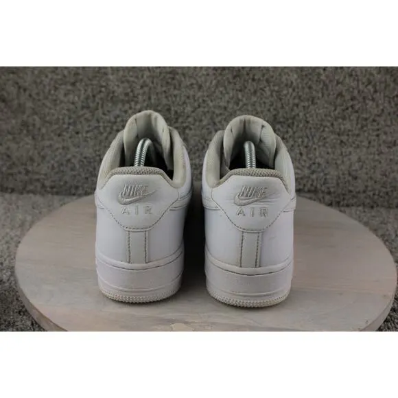 Nike Air Force 1 '07 Low Sneakers Men 9.5 Triple White Athletic Shoes CW2288-111