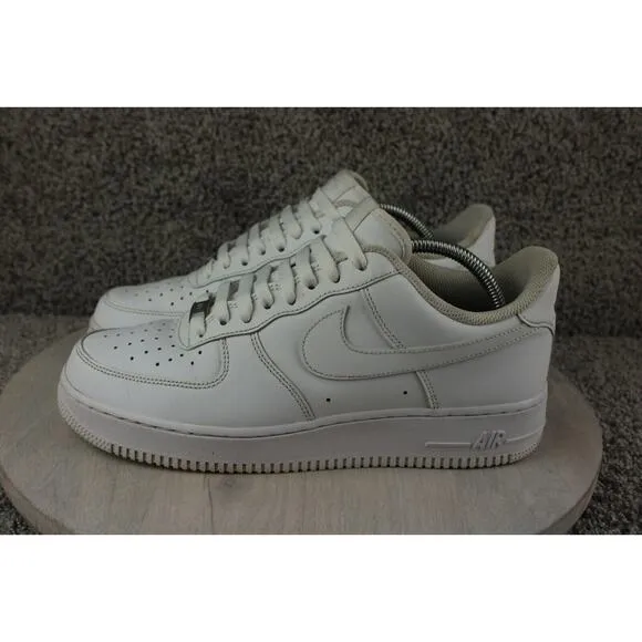 Nike Air Force 1 '07 Low Sneakers Men 9.5 Triple White Athletic Shoes CW2288-111