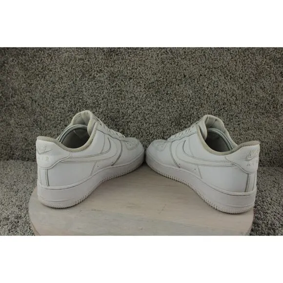 Nike Air Force 1 '07 Low Sneakers Men 9.5 Triple White Athletic Shoes CW2288-111