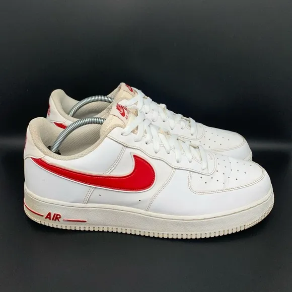 Nike Air Force 1 ‘07 Low White/Gym Red Shoes Men’s Sz 13