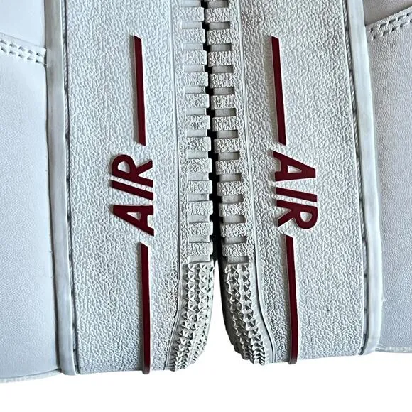 Nike Air Force 1 Low A02423-102 White/ Gym Red Leather Shoes Men 15