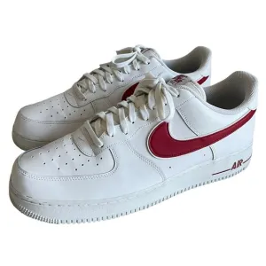 Nike Air Force 1 Low A02423-102 White/ Gym Red Leather Shoes Men 15