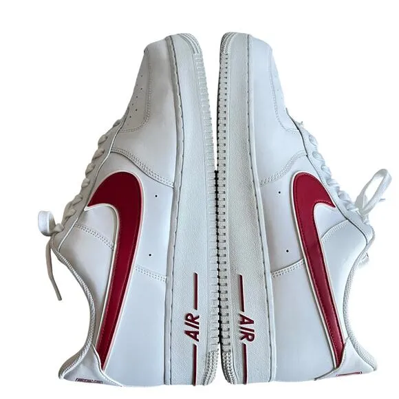 Nike Air Force 1 Low A02423-102 White/ Gym Red Leather Shoes Men 15