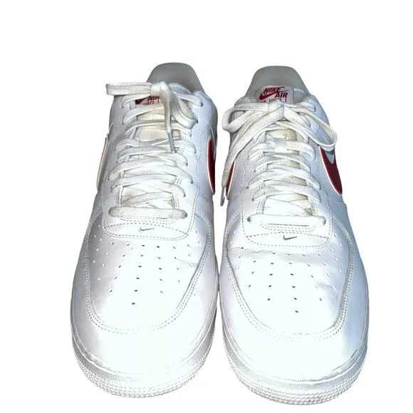 Nike Air Force 1 Low A02423-102 White/ Gym Red Leather Shoes Men 15