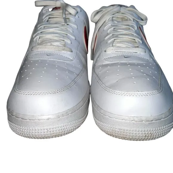 Nike Air Force 1 Low A02423-102 White/ Gym Red Leather Shoes Men 15