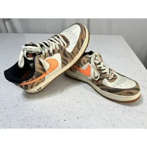 Nike Air Force 1 Low Premium Daktari Stripes Sneakers‎ Shoes DJ6192-100 Size 12