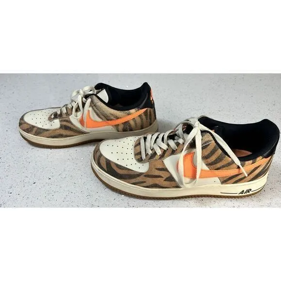 Nike Air Force 1 Low Premium Daktari Stripes Sneakers‎ Shoes DJ6192-100 Size 12