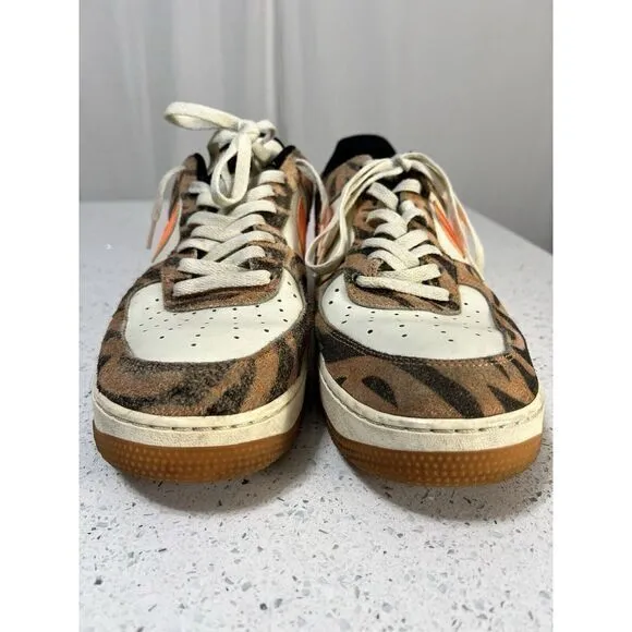 Nike Air Force 1 Low Premium Daktari Stripes Sneakers‎ Shoes DJ6192-100 Size 12