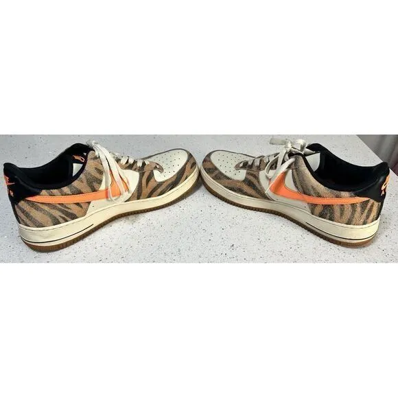 Nike Air Force 1 Low Premium Daktari Stripes Sneakers‎ Shoes DJ6192-100 Size 12