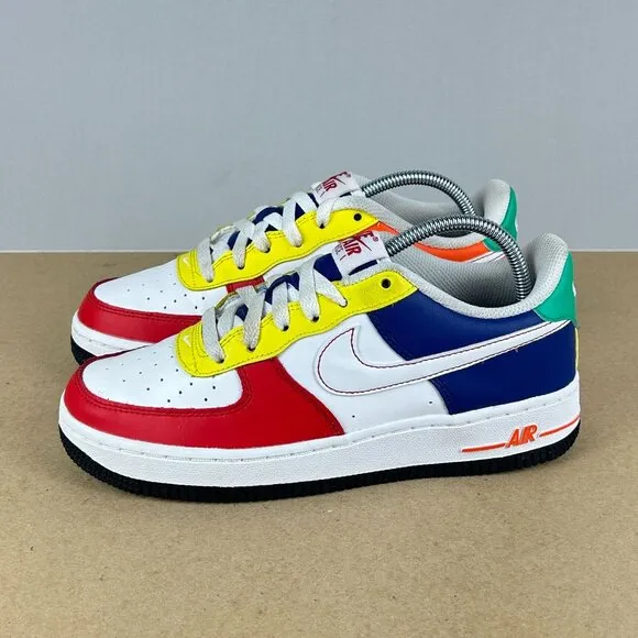 Nike Air Force 1 LV8 Rubik's Cube Leather Athletic Shoes Youth 5Y Multicolor