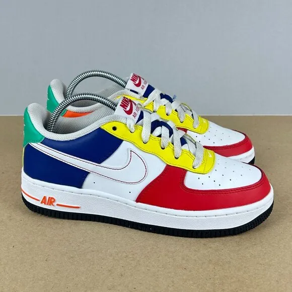 Nike Air Force 1 LV8 Rubik's Cube Leather Athletic Shoes Youth 5Y Multicolor