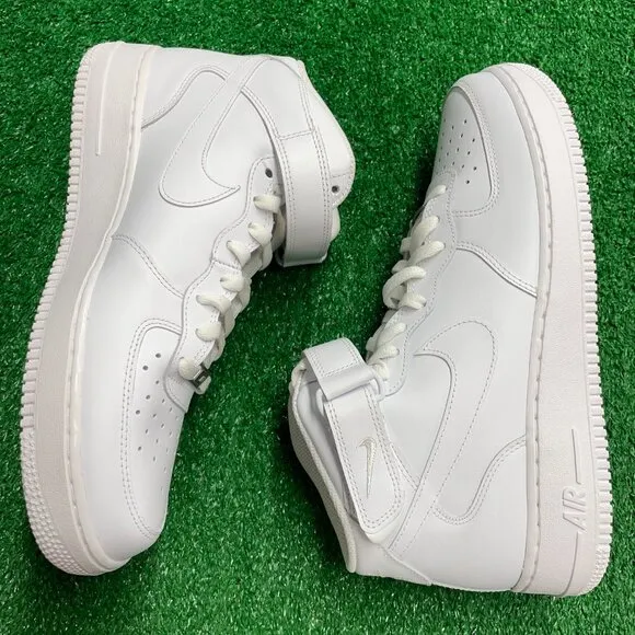 Nike Air Force 1 Mid White Mens Shoes CW2289-111 NEW* Sz 10.5