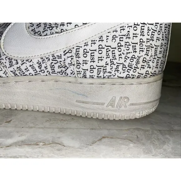 NIKE AIR FORCE Ones High '07 LV8 Just Do It All Over 2018 AQ9648-100 Men's 12