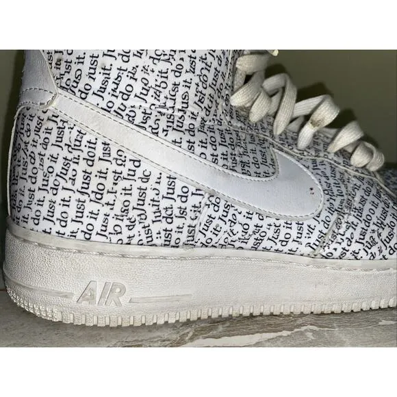 NIKE AIR FORCE Ones High '07 LV8 Just Do It All Over 2018 AQ9648-100 Men's 12