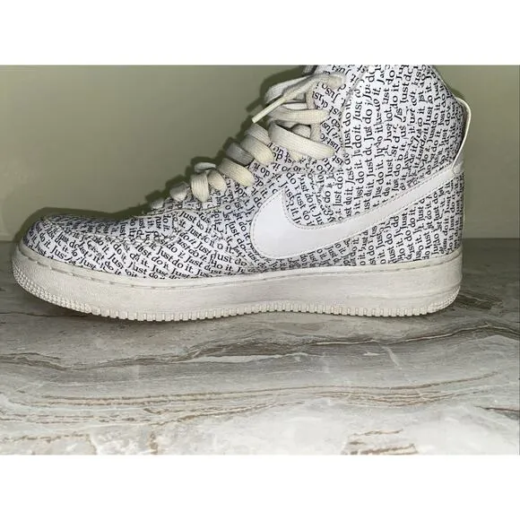 NIKE AIR FORCE Ones High '07 LV8 Just Do It All Over 2018 AQ9648-100 Men's 12