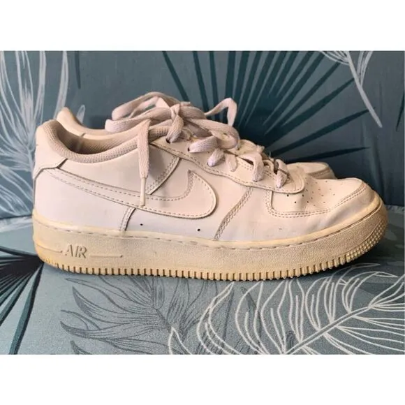 Nike Air Force 1 Low Summit White leather SNEAKER GYM SHOES youth 6.5 women’s 8.