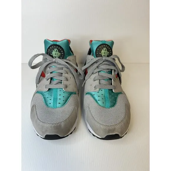 NIKE Air Huarache Flat Silver Clear Jade 318429-023 Mens Size 10.5