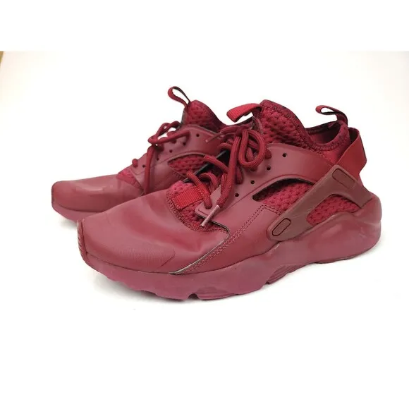 NIKE AIR Huarache Run Ultra 875841-600 Burgundy Running Shoes Mens Size 9