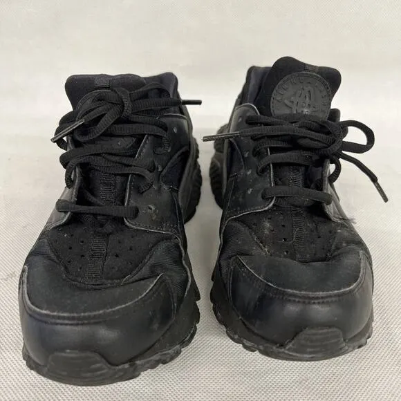 Nike Air Huarache Run Women's Running Shoes Size 6.5 Triple Black 634835-012