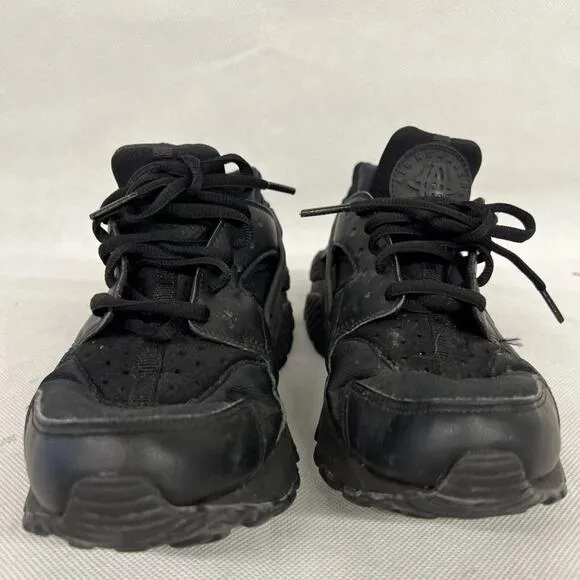 Nike Air Huarache Run Women's Running Shoes Size 6.5 Triple Black 634835-012