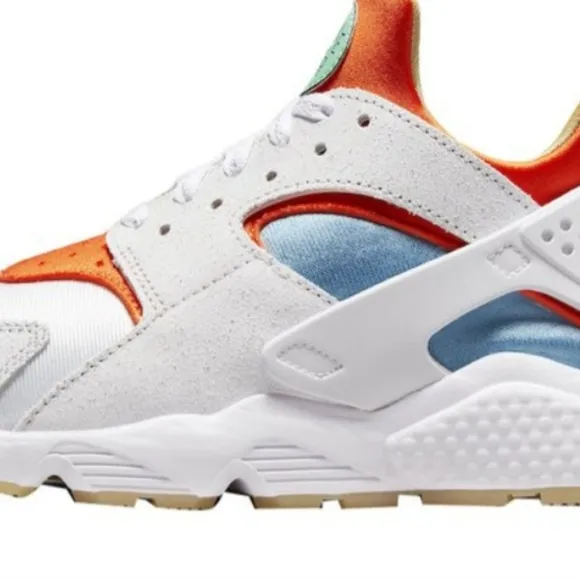 Nike Air Huarache White Blue Orange Running Shoes Size:Mens7.5/Women9 new
