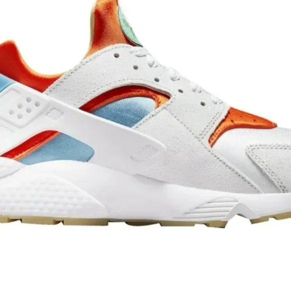 Nike Air Huarache White Blue Orange Running Shoes Size:Mens7.5/Women9 new
